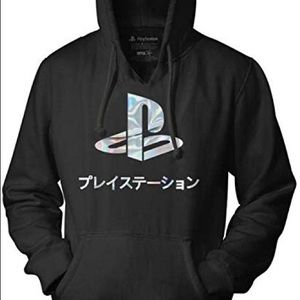 PlayStation black foil logo hoodie